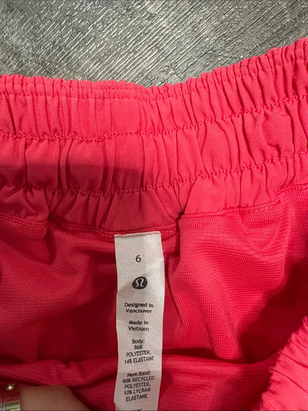 RARE lululemon athletica Coral-Red Athletic Shorts